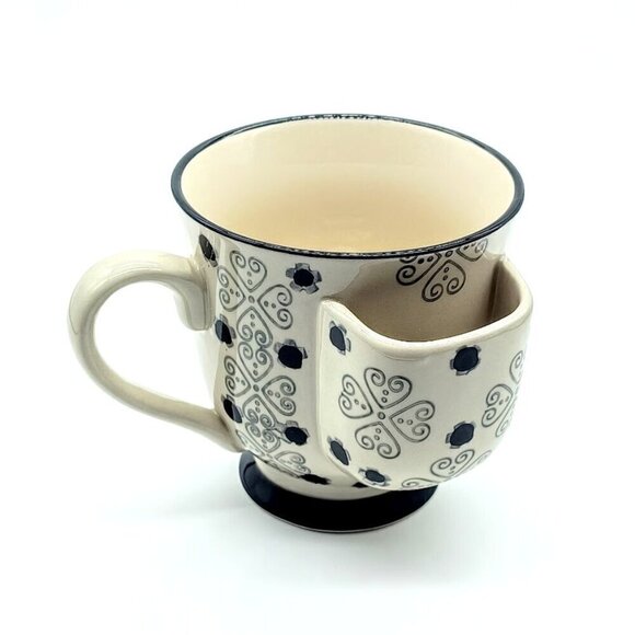 Creative Co-Op Ceramic Stoneware Tea Bag Holder Mug - Picture 1 of 6